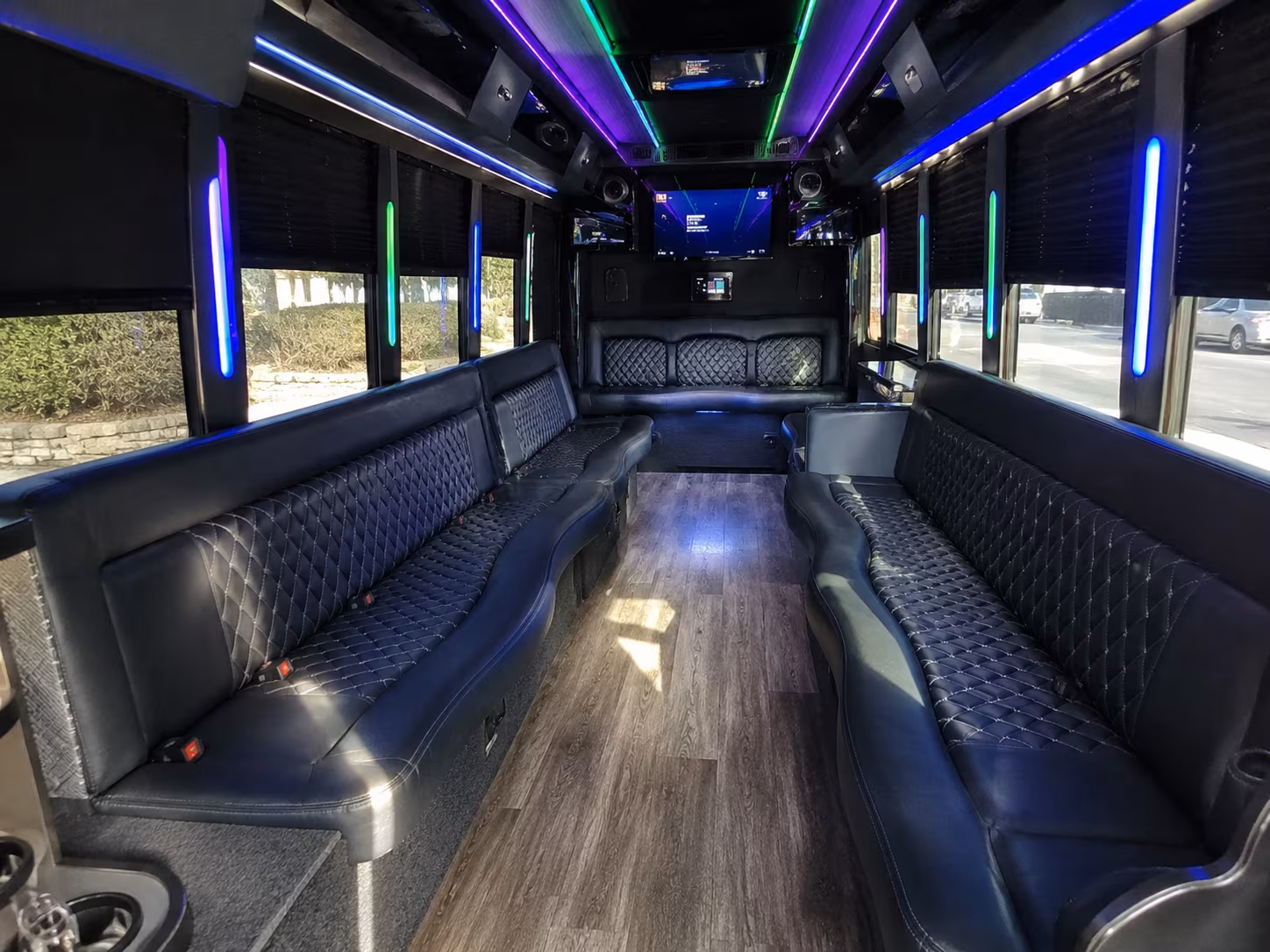 o fallon 15 passenger party bus interior