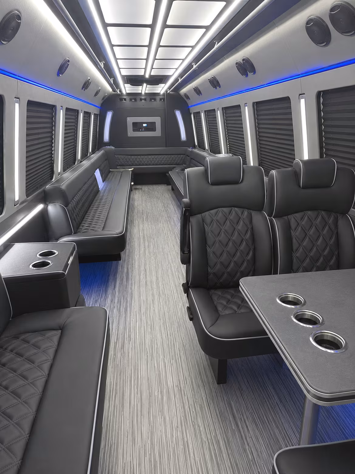 o fallon 25 passenger party bus inside