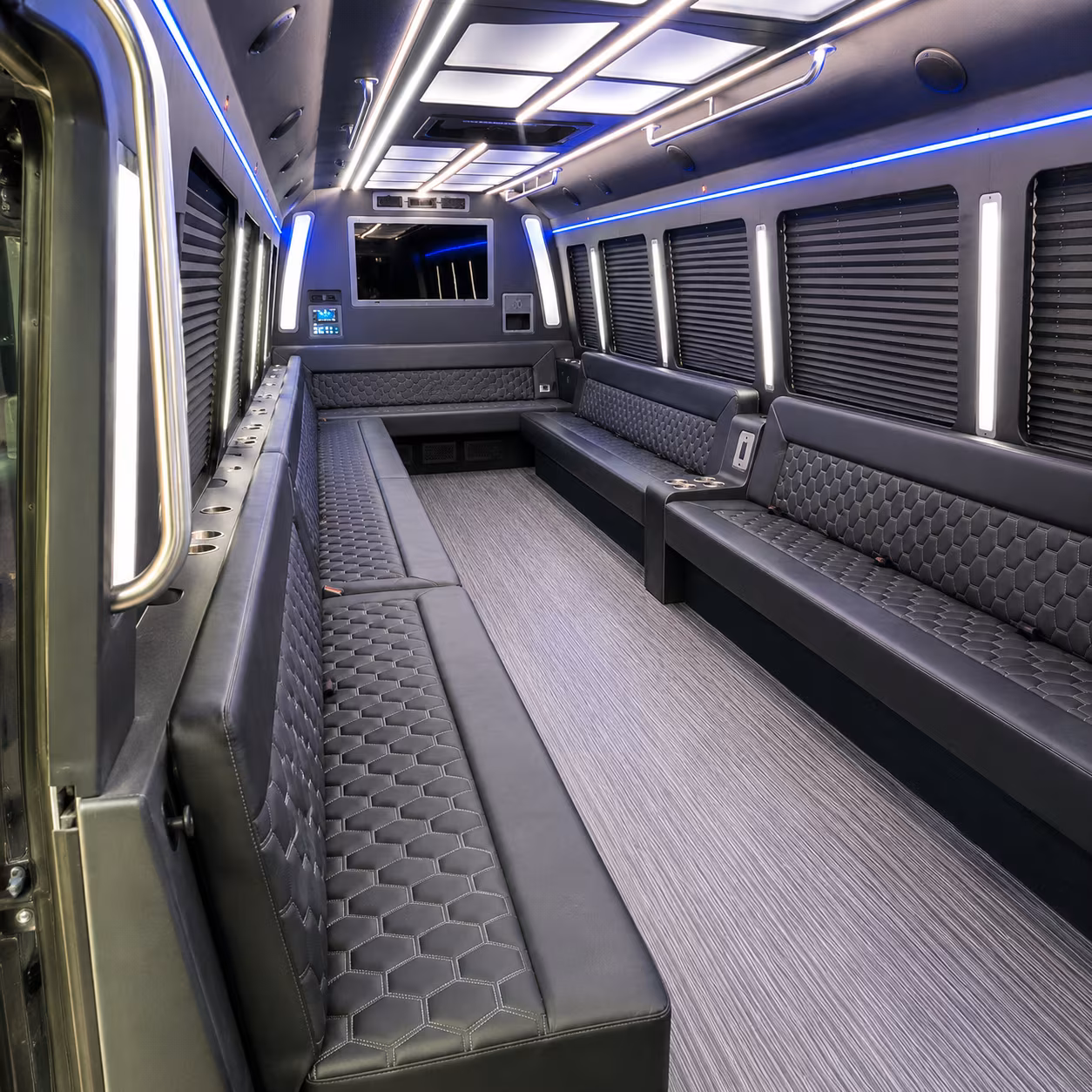 o fallon 40 passenger party bus interior